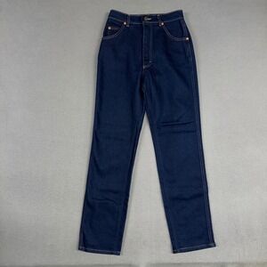 Lee Riders Jeans Womens 12 Dark Blue Straight Leg High Rise Vintage Made in USA